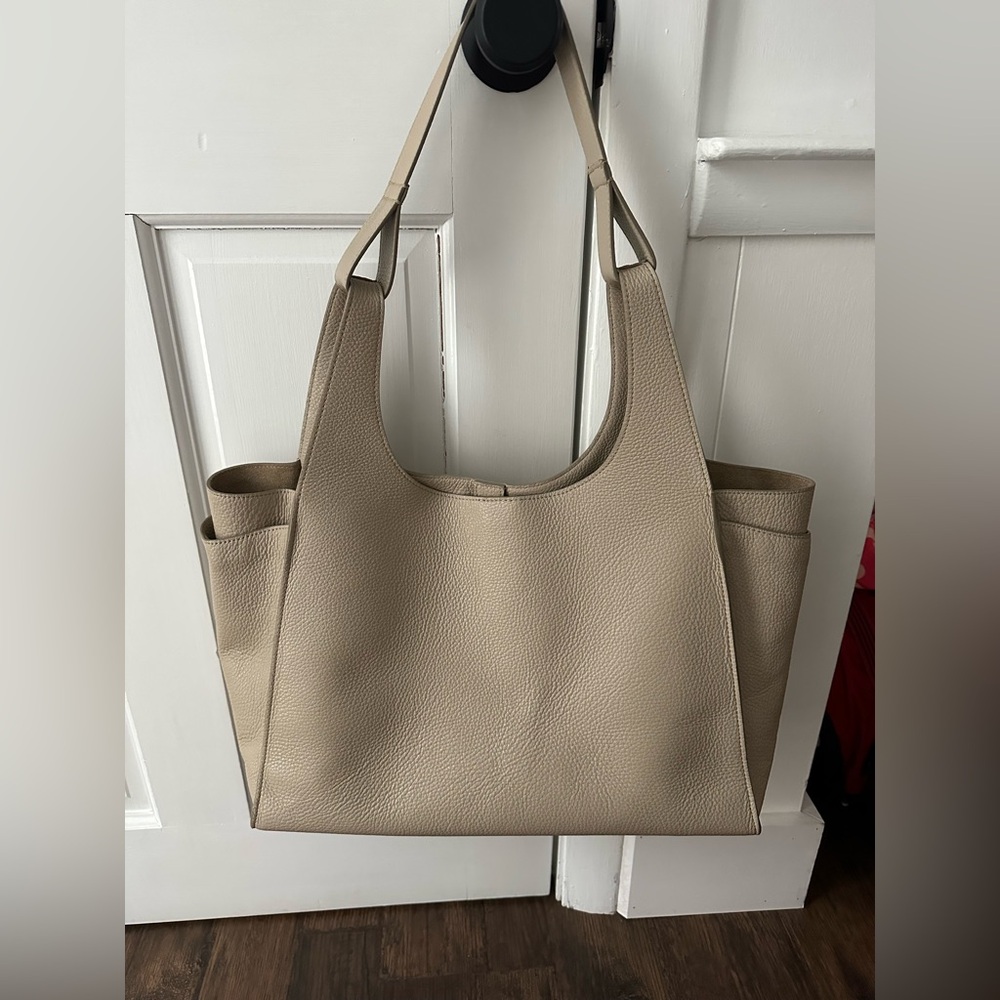 Cuyana double loop satchel - Stone